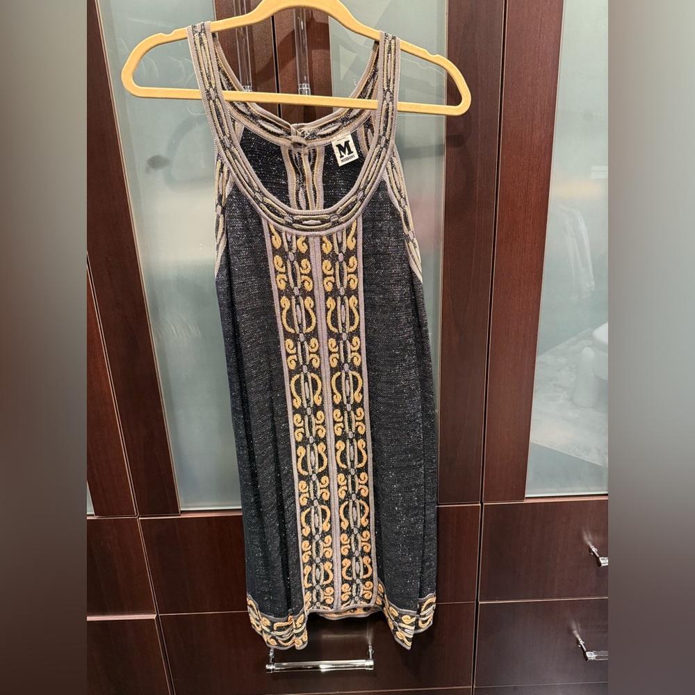 Missoni Black and Gold Patterned Tank Top